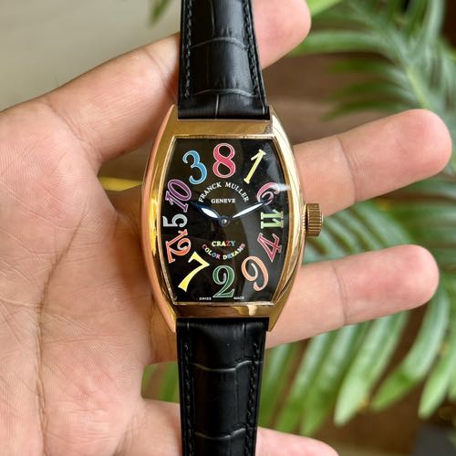 Franck Muller Crazy Hours Black Rose Gold Black Dial