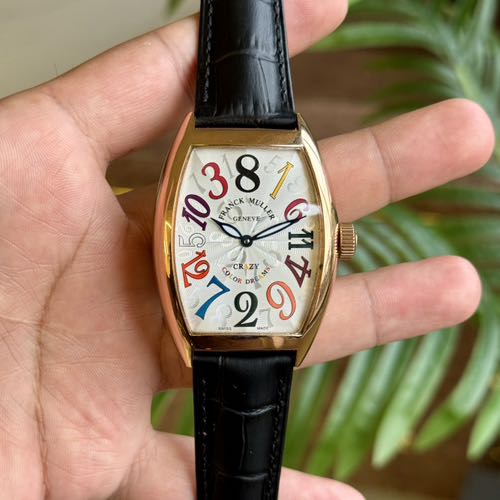 Franck Muller Crazy Hours Black Rose Gold White Dial