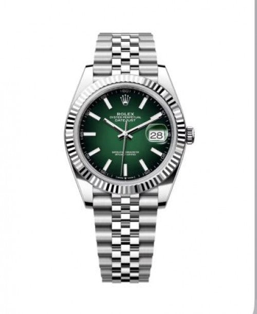 Rolex Date Just Ombre Green Semi ETA