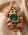 Fossii_l Jacqueline Sun Moon Multifunction Rose Gold Green