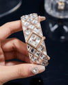 SWAROVSK CURIOSA CRYSTAL BRACELET WATCH ROSE WHITE 591