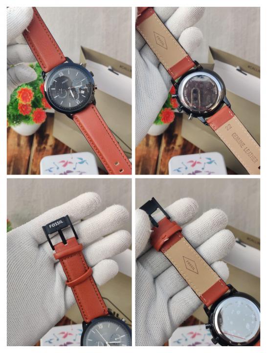 Fosssil Neutra Chrono Orange Black Dial AT403
