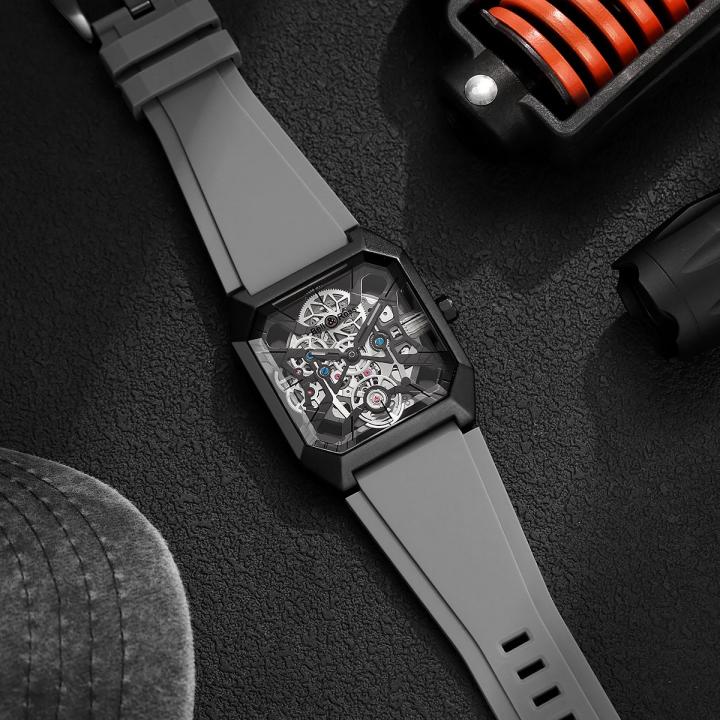BELL & ROSS BLACK GREY AUTOMATIC WATCH