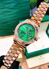 Rolex_day date Rose gold green dial FIX
