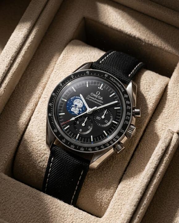 Omegg_a Speedmaster Black Snoopy