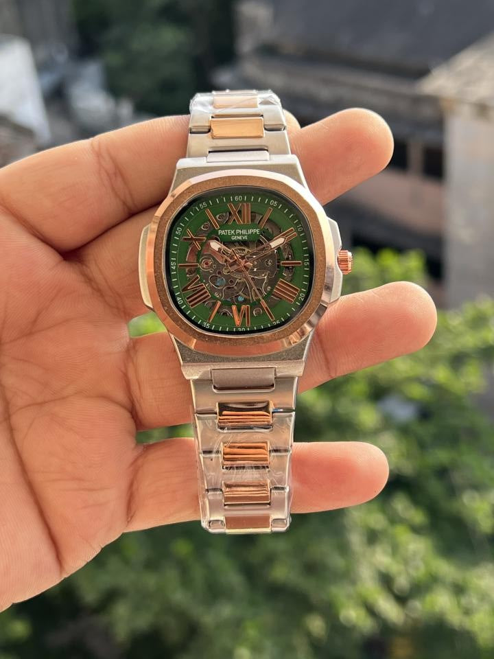 PATEK PHILIPP PREMIUM AUTOMATIC DUAL TONE WATCH