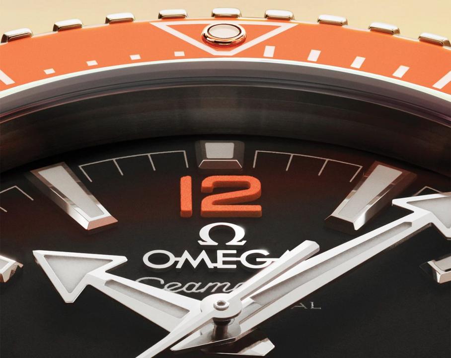Omegg_a Seamaster Planet Ocean 600M Co-Axial Master Chronometer black orange