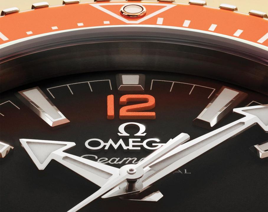 Omegg_a Seamaster Planet Ocean 600M Co-Axial Master Chronometer metal Silver orange black
