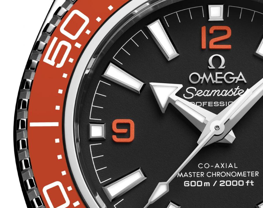 Omegg_a Seamaster Planet Ocean 600M Co-Axial Master Chronometer metal Silver orange black
