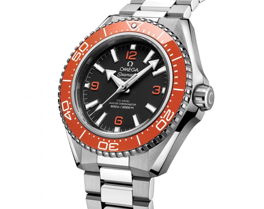 Omegg_a Seamaster Planet Ocean 600M Co-Axial Master Chronometer metal Silver orange black