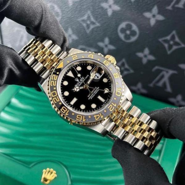 Roleex Men GMT Master ll Gold Silver