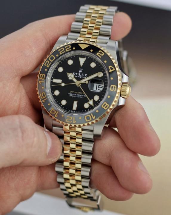 Roleex Men GMT Master ll Gold Silver