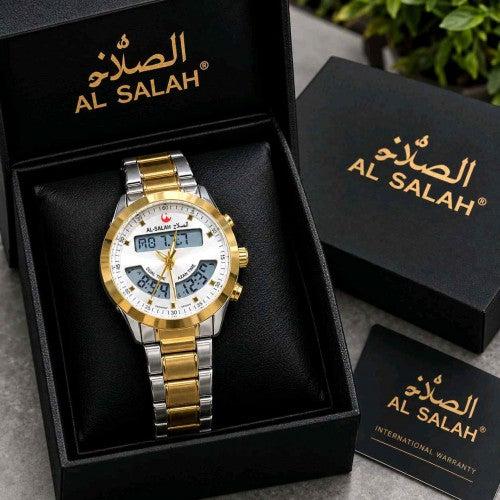 AL SALAH DUAL ANALOGUE tt GOLD WITH OG BOX TAG F146