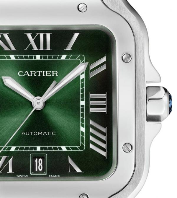 Cartiie_r Santos Automatic silver green
