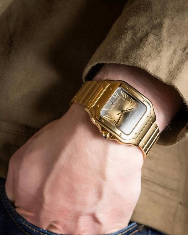 Cartiie_r Santos Automatic full gold