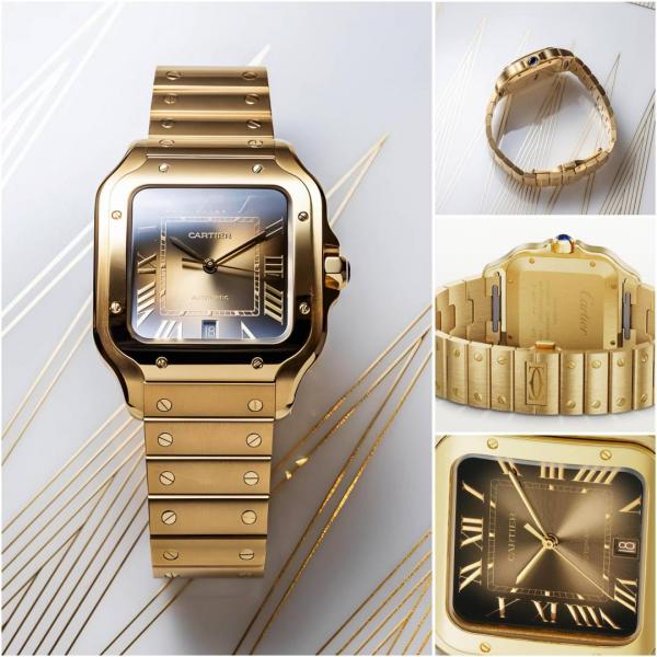 Cartiie_r Santos Automatic full gold