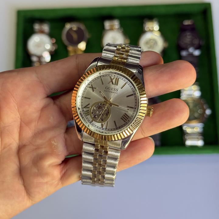 Guess Mens Two Tone Automatic watch ( Open back )