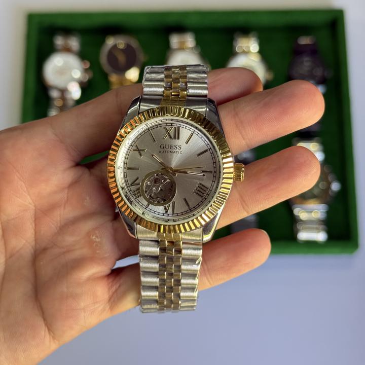 Guess Mens Two Tone Automatic watch ( Open back )