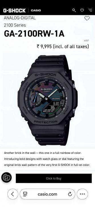 Casio g shock ga2100