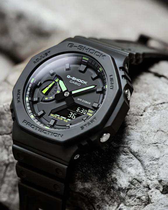 Casio g shock ga2100 black and green