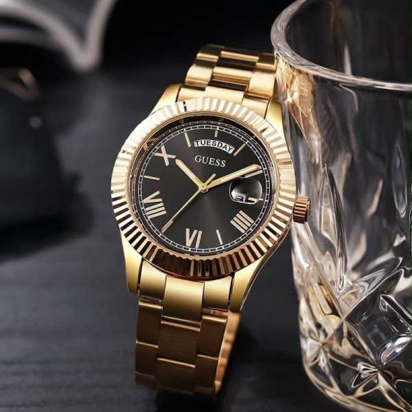 Gues s Day Date Men Gold Black