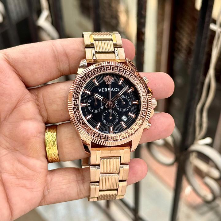 Versace Greca Action Chronograph copper black