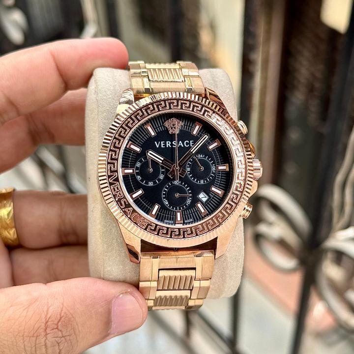 Versace Greca Action Chronograph copper black