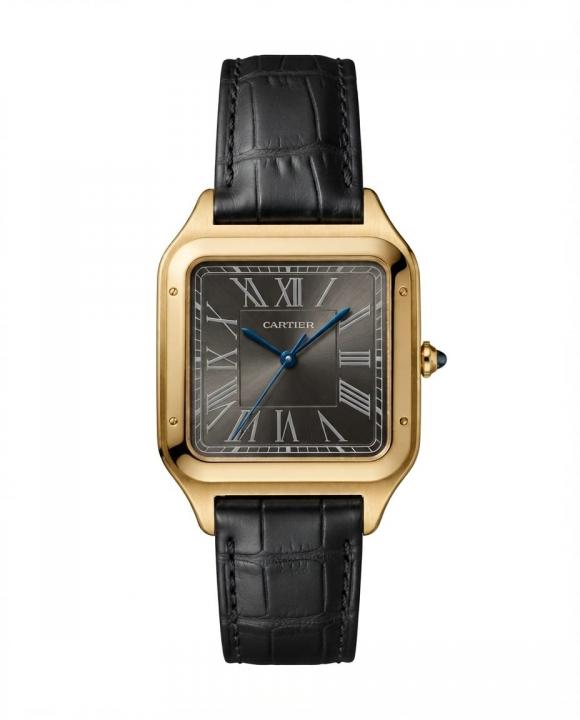 Cartiee_r Santos Dumont Square Gold Black Dial