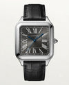 Cartiee_r Santos Dumont Square Silver Black Dial