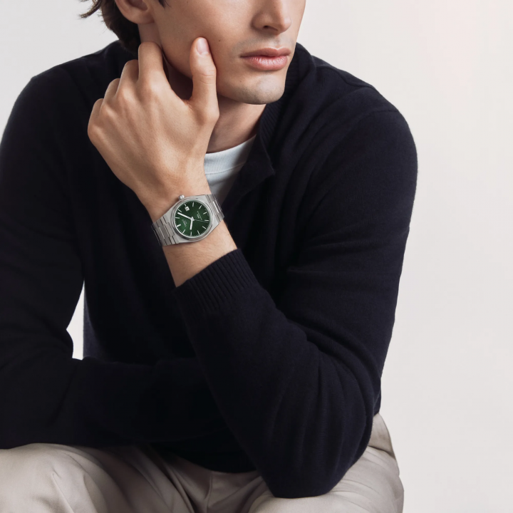 Tissort Prx 1853 Silver Green Checks Dial