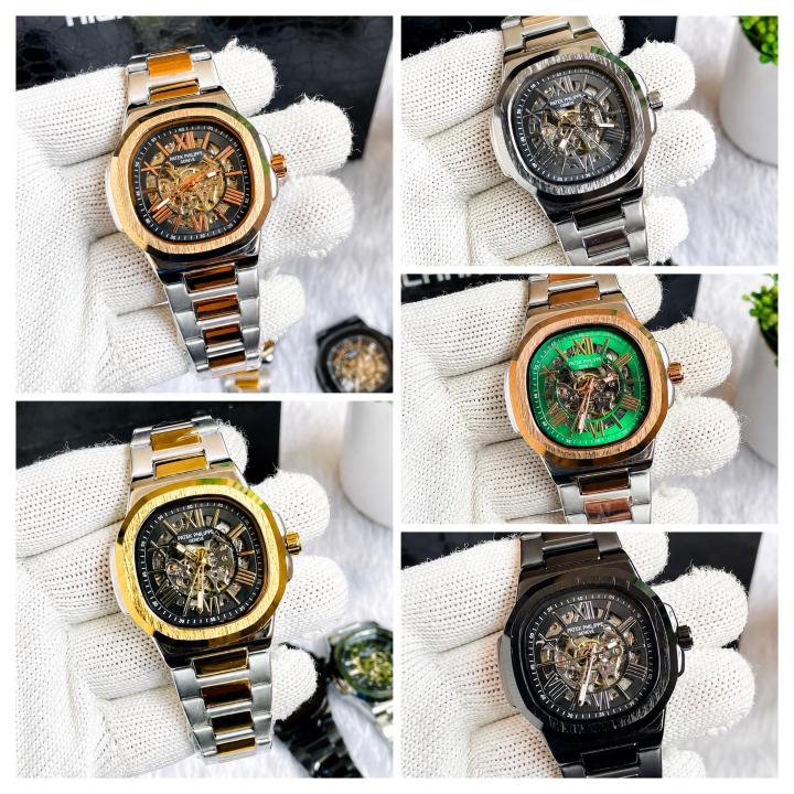 Patek Phillippe Automatic Copper Two Tone Green Dial AT446