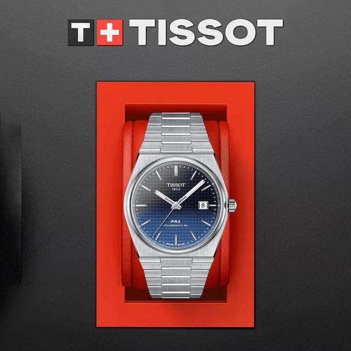 Tissort Prx 1853 Silver Powermatic 80 Blue