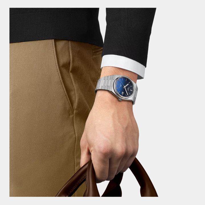 Tissort Prx 1853 Silver Powermatic 80 Blue