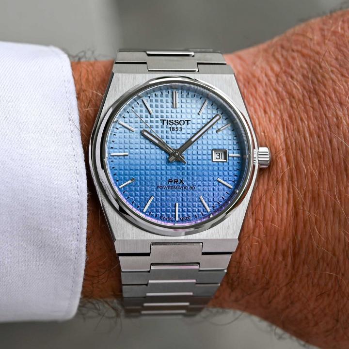Tissort Prx 1853 Silver Powermatic 80 Sky Blue