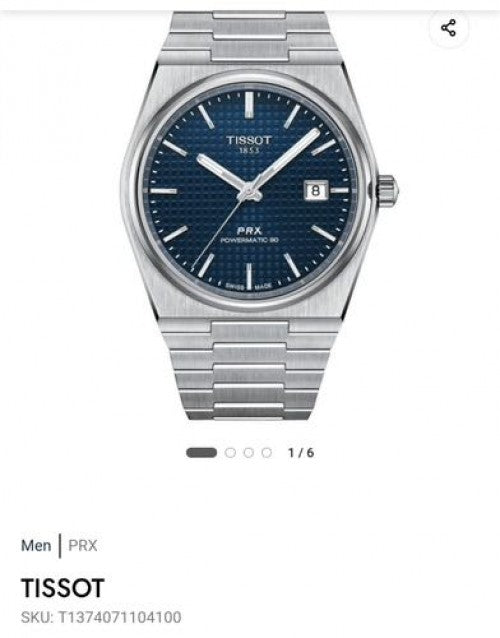 Tissot Prx Powermatic 80 40mm Blue Authentic Store Quality