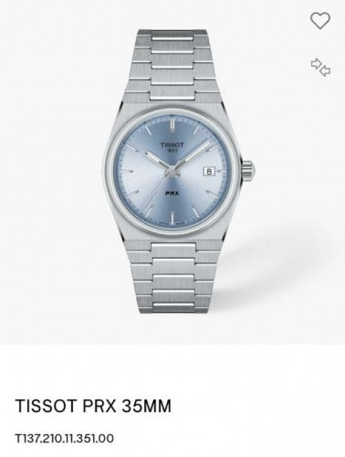 Tissot PRX 35mm Ice Blue Quartz Authentic Store Quality