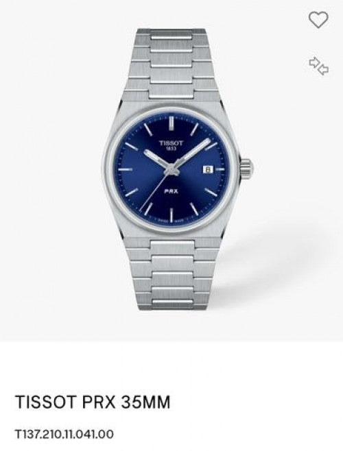 Tissot PRX 35mm Blue Quartz Authentic Store Quality