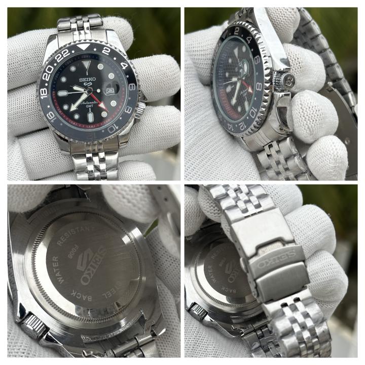Seiko GMT Pack Grey Red Black AT436