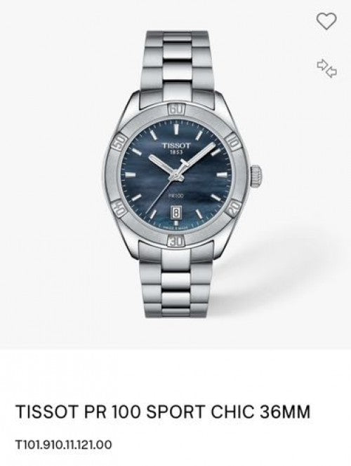 Tissot PR 100 Sport Chic 36mm Authentic Store Quality
