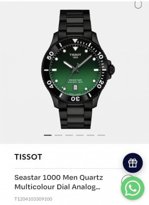 Tissot Seastar 1000 Quartz Gradient Green Authentic Store Quality