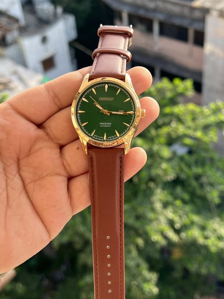 SEIKO PRESAGE PREMIUM LEATHER BELT WATCH