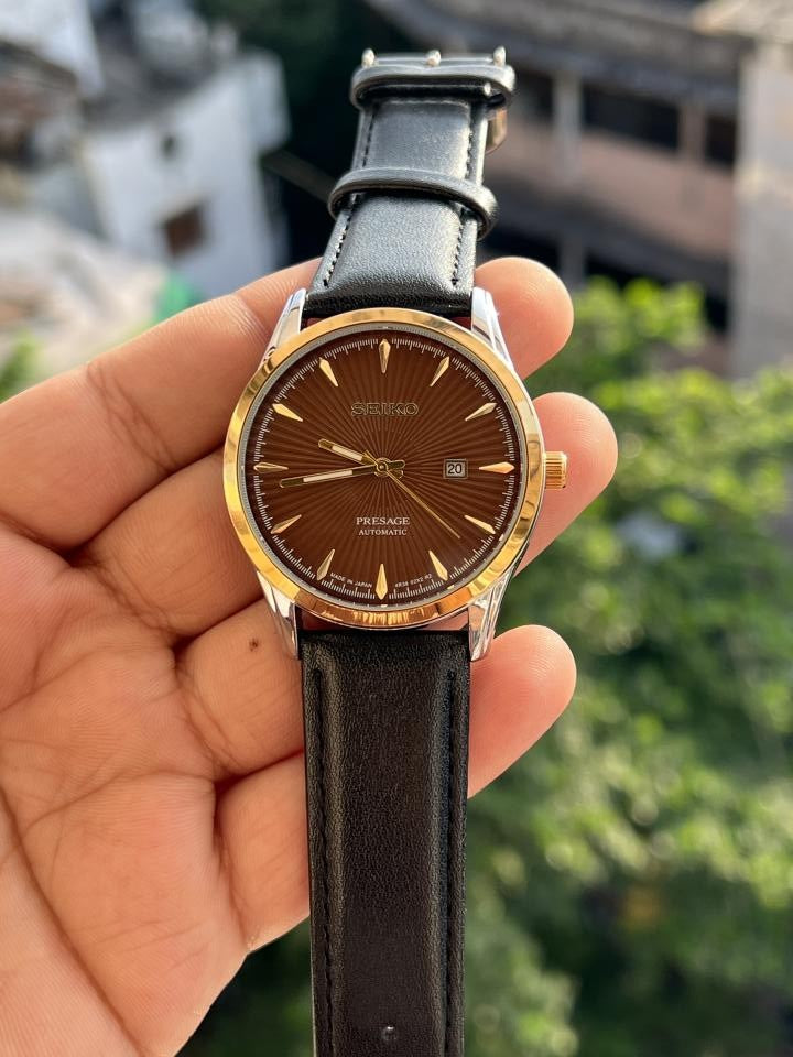 SEIKO PRESAGE PREMIUM LEATHER BELT WATCH