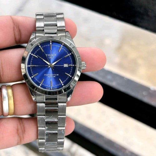 tissoot_powermatic 80 silicium silver navy blue F169