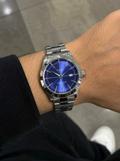 tissoot_powermatic 80 silicium silver navy blue F169