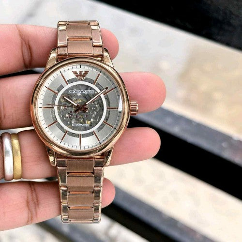 EMPORIO ARMA_MECCANICO 2 AUTOMATIC ROSE WHITE F171
