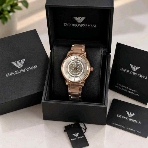 EMPORIO ARMA_MECCANICO 2 AUTOMATIC ROSE WHITE F171