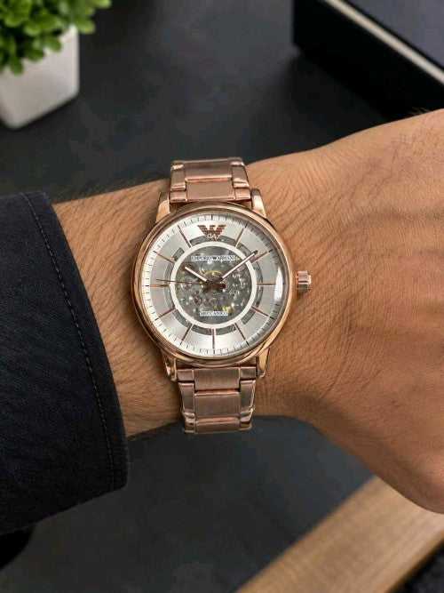 EMPORIO ARMA_MECCANICO 2 AUTOMATIC ROSE WHITE F171