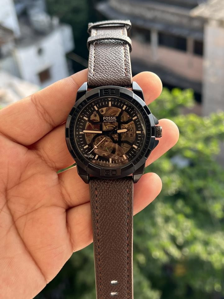 FOSSI BRONSON AUTOMATIC PREMIUM LEATHER WATCH
