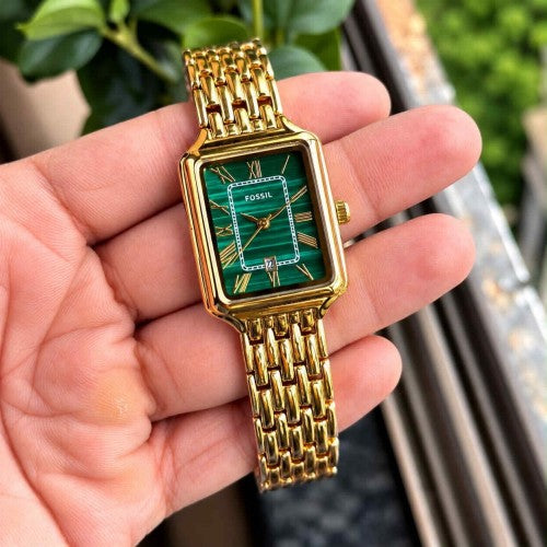 FOSSSIL_LADIES_GOLD-GREEN