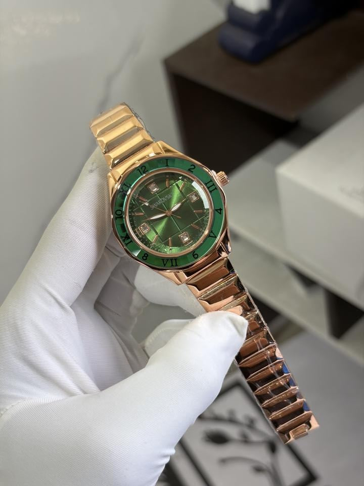 SWAROVSK DEXTERA LADY ANALOG ROSE GREEN 1050